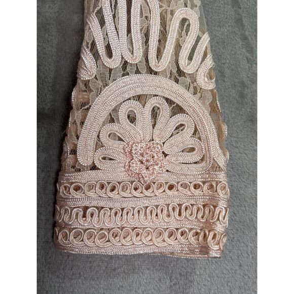 Sue Wong Nocturne Ribbon Lace Illusion Bodice Beige Dress 0 Mother of the Bride - Picture 10 of 16